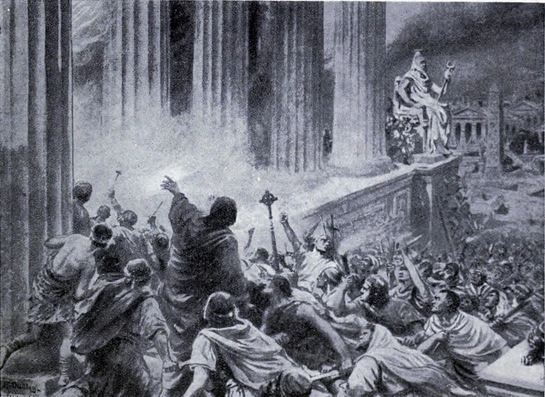 The Burning of the Library of Alexandria By Ambrose Dudley